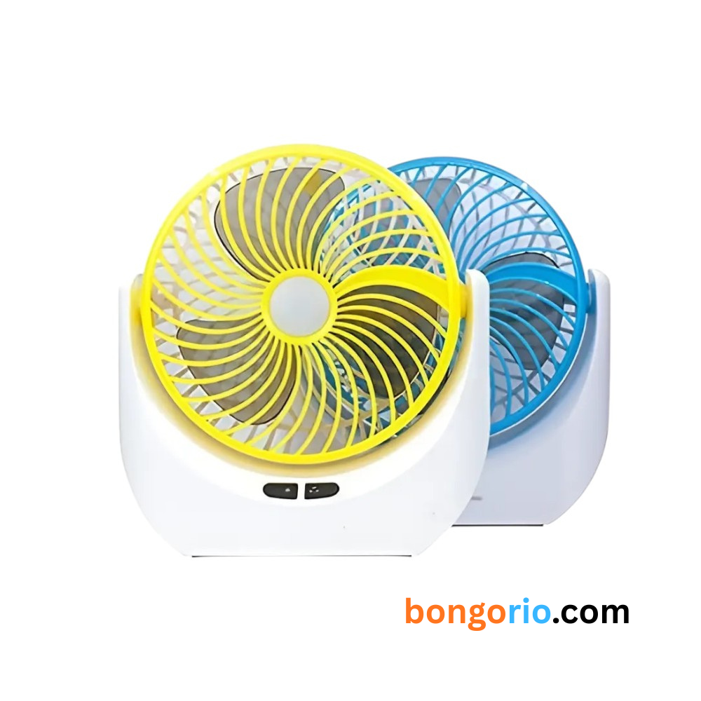 JY Super JY-1880 Lithium Rechargeable Mini Table Fan with LED Light